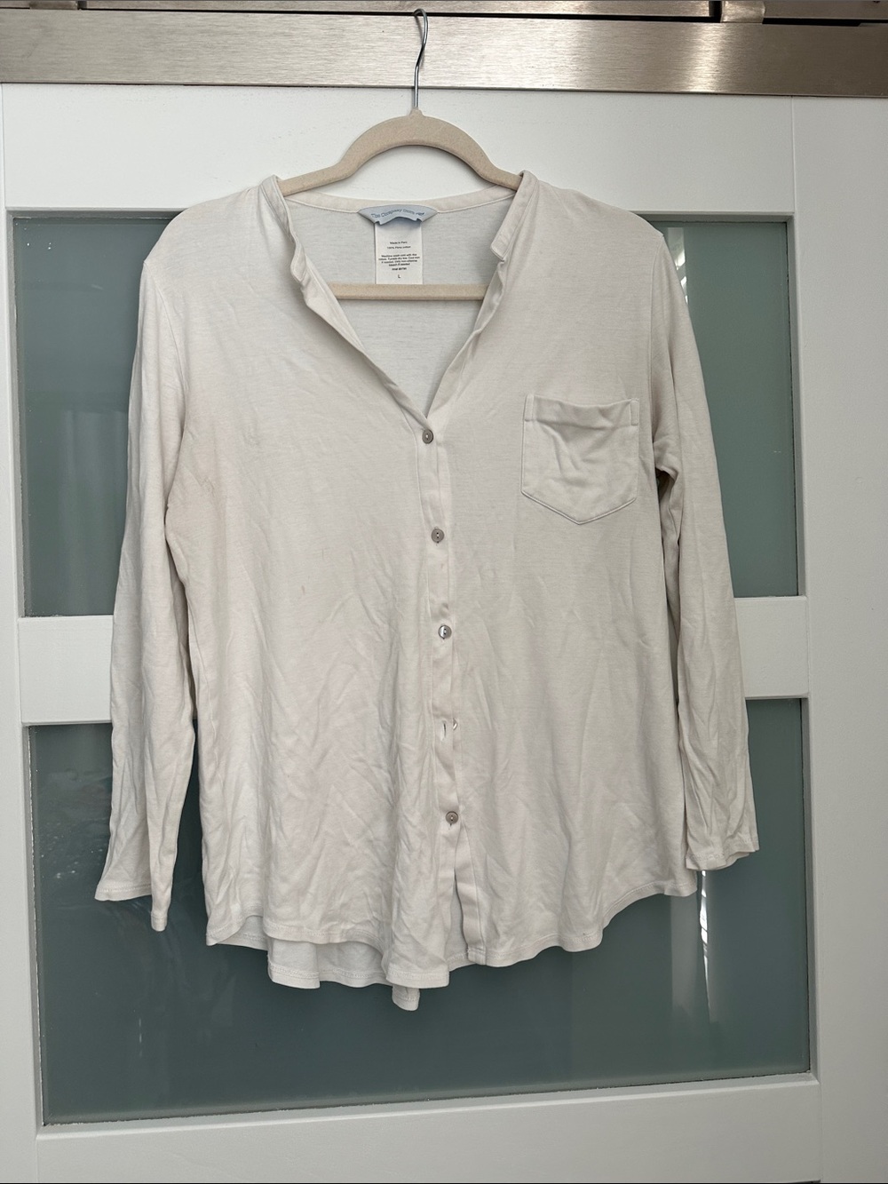 The Company Store Pima Cotton pajama top cream
